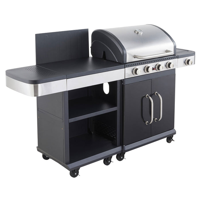 Barbecue gaz Majorque XL – 4 brûleurs 14,5 kW avec desserte
