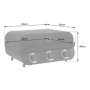 Barbecue gaz à poser Ibiza - 3 Brûleurs 8,4 kW