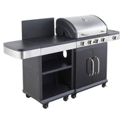 Barbecue gaz Majorque XL – 4 brûleurs 14,5 kW avec desserte