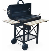 Barbecue Américain au Charbon de Bois REVO Malaga – Fumoir avec Thermomètre Intégré