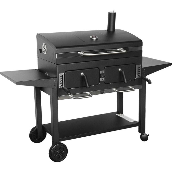 Barbecue à Charbon de Bois REVO Seville XL – Fumoir avec Bac à Charbon Réglable