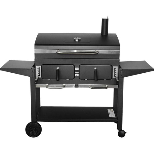 Barbecue à Charbon de Bois REVO Seville XL – Fumoir avec Bac à Charbon Réglable
