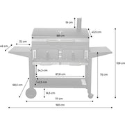 Charcoal Barbecue REVO Seville XL – Smoker with Adjustable Coal Tray