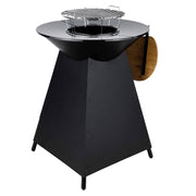 REVO Vulcan Cooking Fire Pit – Wood & Charcoal with Enamelled Cast Iron Plancha