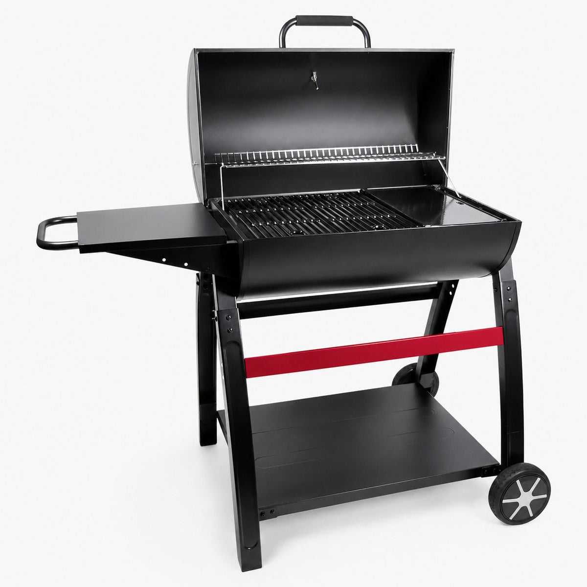 Barbecue au charbon de bois REVO Torino 70 avec grill et plancha en fonte émaillée