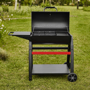 Barbecue au charbon de bois REVO Torino 70 avec grill et plancha en fonte émaillée