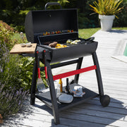 Barbecue au charbon de bois REVO Torino 70 avec grill et plancha en fonte émaillée